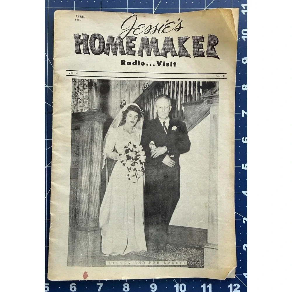 Jessie's Homemaker Radio‎ Visit April 1950 Vol 4 No. 8 VTG Publication Ephemera